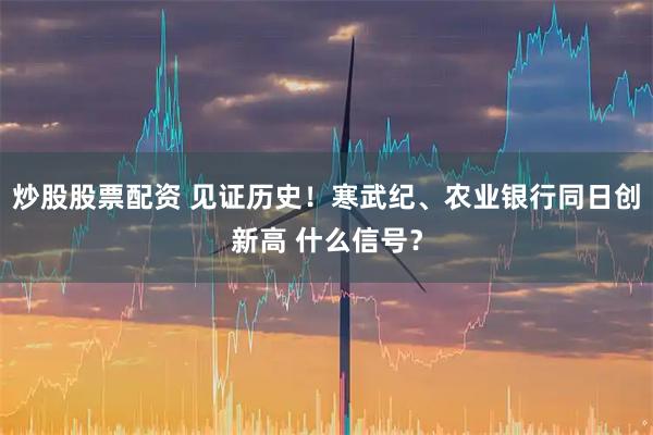 炒股股票配资 见证历史！寒武纪、农业银行同日创新高 什么信号？